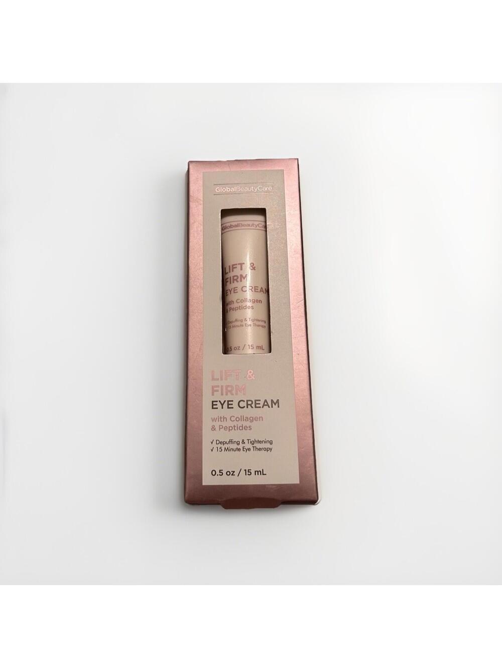 Global Beauty Care Lift & Firm Eye Cream With Collagen & Peptides .5oz Skin Care